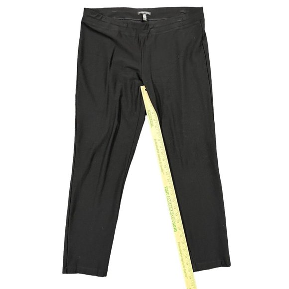 Eileen Fisher Black Pull On Pants Viscose Nylon Spandex Straight Leg Sizs Large - Picture 3 of 10